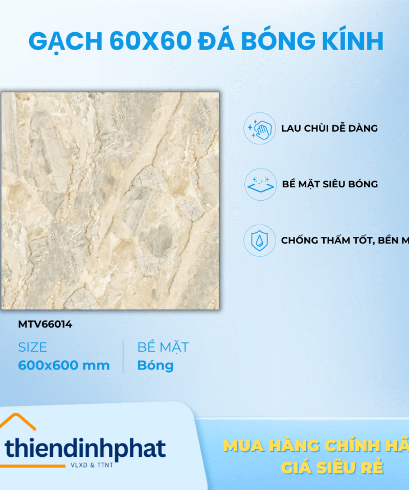 Gạch 60x60cm MTV6066014 Đá Bóng Kính