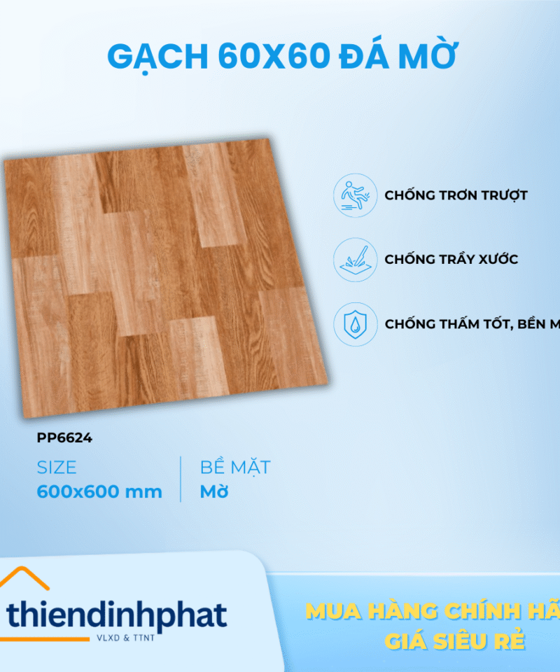 Gạch 60x60cm TDP606624 Đá Bóng Kính