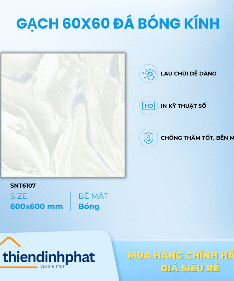 Gạch 60x60cm SNT606107 Đá Bóng Kính