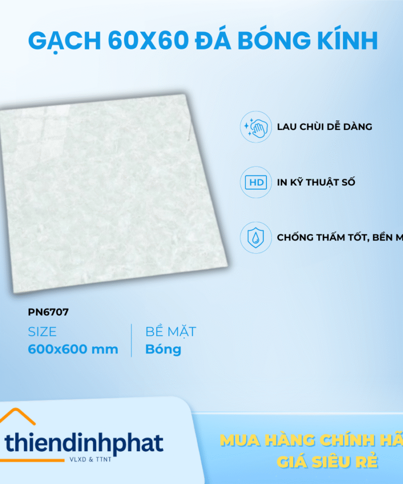Gạch 60x60cm TDP606707 Đá Bóng Kính