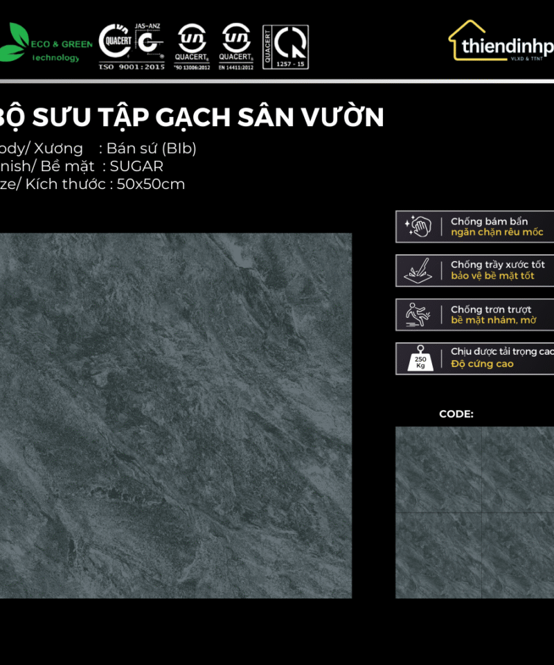 Gạch 50x50cm LT50013 Lát Sân Vườn