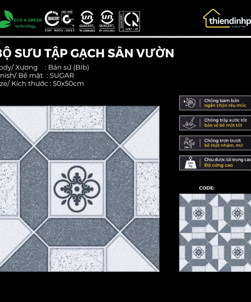 Gạch 50x50cm LT500001 Lát Sân Vườn