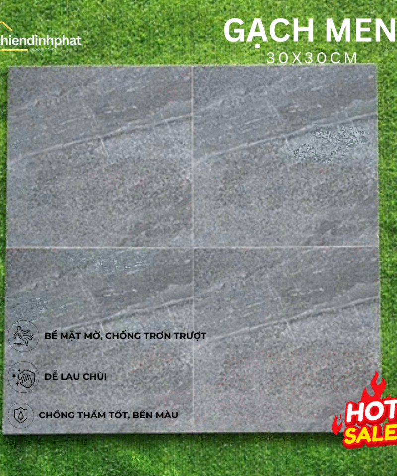 Gạch 30x30cm TDP30SU018 Gạch Men Mờ Chống Trơn Trượt