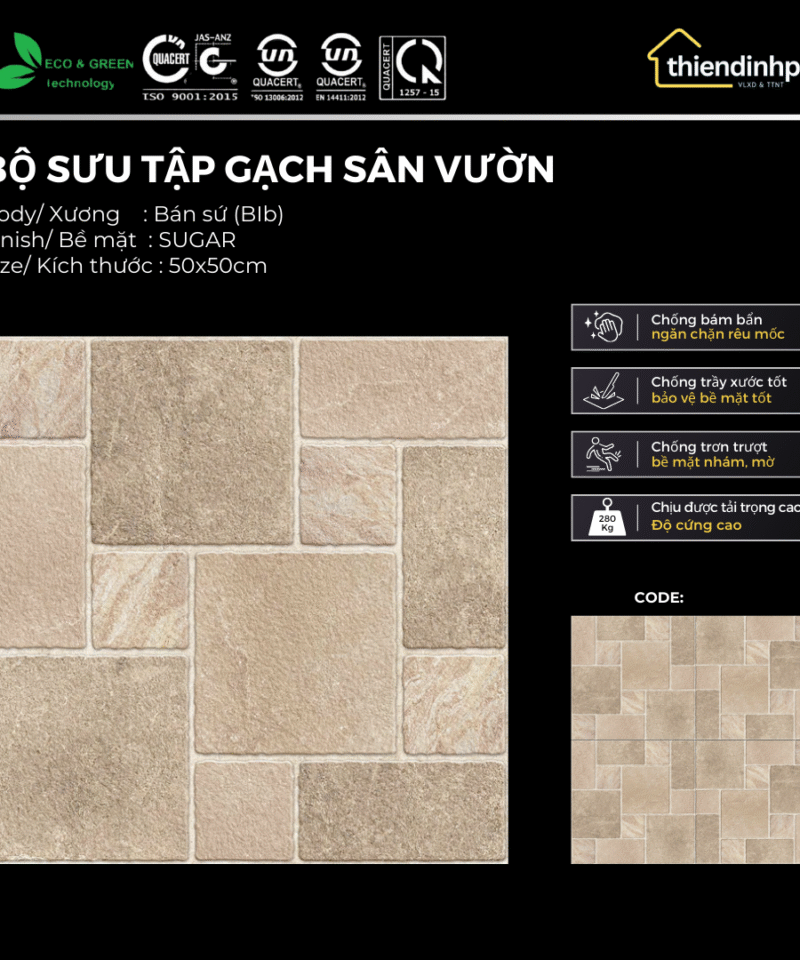 Gạch 50x50cm BS50502 Lát Sân Vườn (Sao chép)