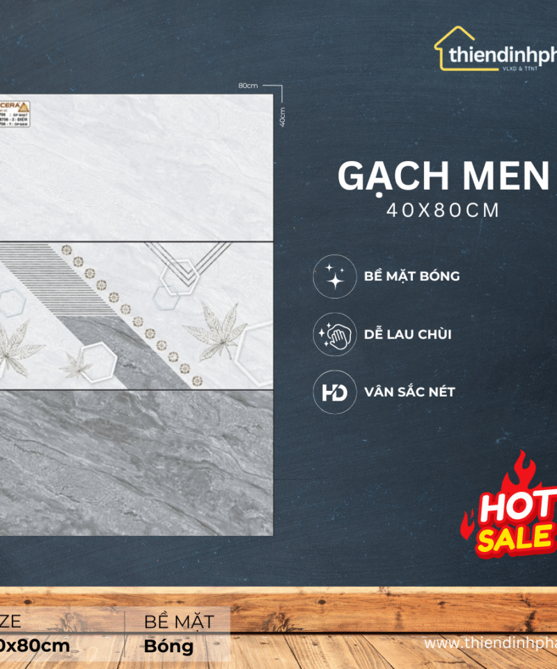 Gạch 40x80cm TDP4848706 Men Bóng Cao Cấp
