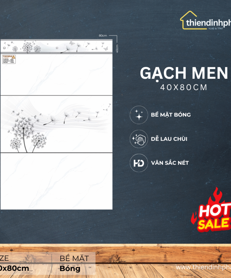 Gạch 40x80cm TDP4848708 Men Bóng Cao Cấp
