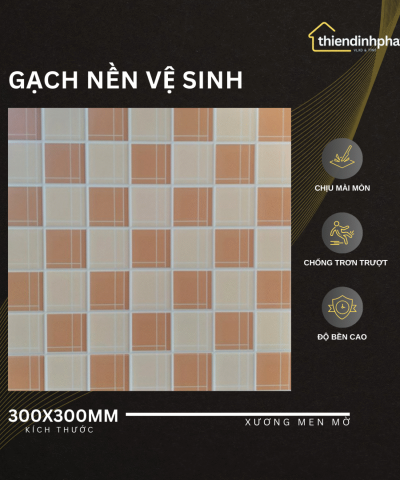 Gạch 30x30cm TDP3035A84 Gạch Men Mờ Chống Trơn Trượt
