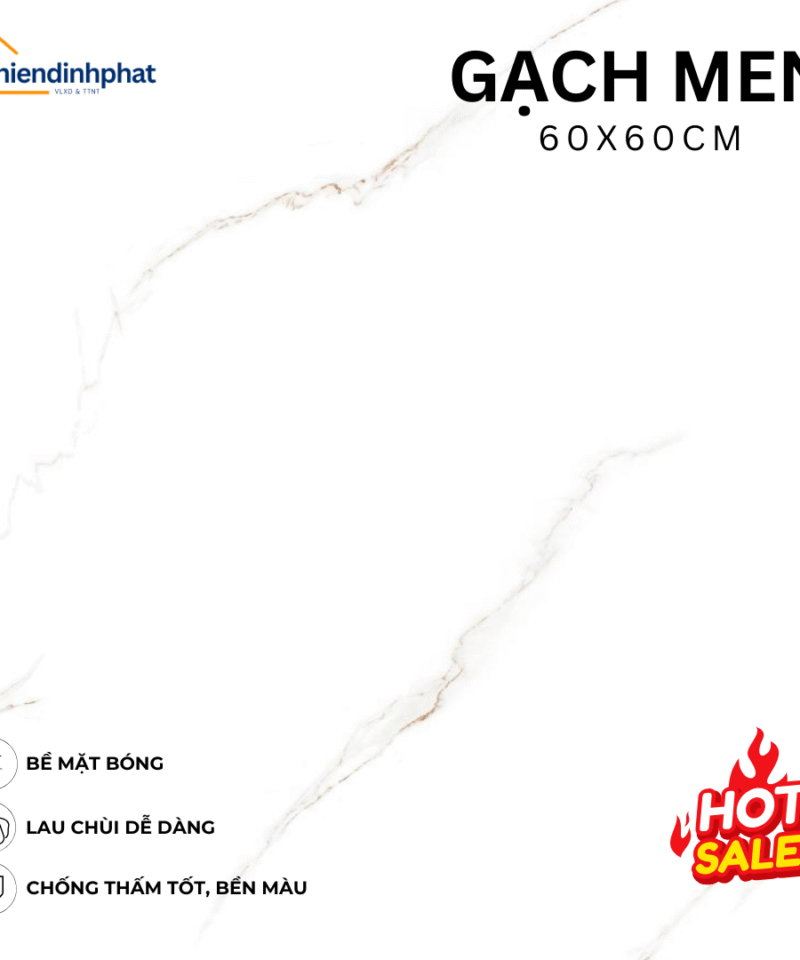 Gạch 60x60cm TDP606605 Đá Bóng Kính