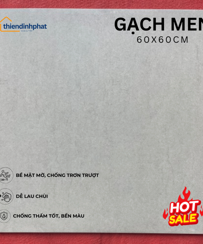 Gạch 60x60cm TDP606609 Đá Mờ Chống Trơn