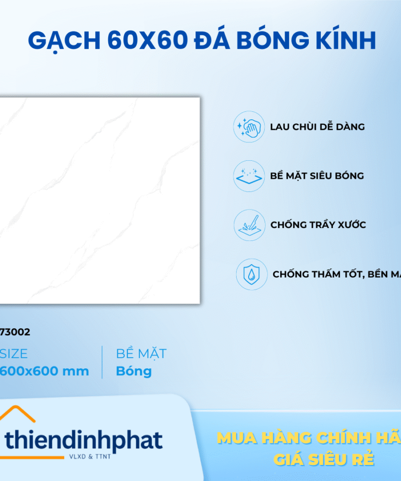 Gạch 60x60cm TDP6073002 Đá Bóng Kính