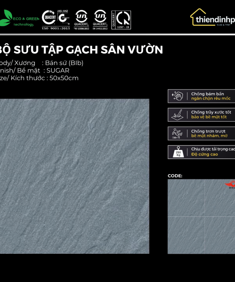 Gạch 50x50cm TDP50530 Lát Sân Vườn