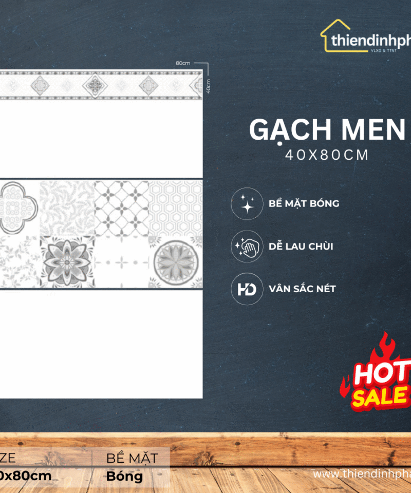 Gạch 40x80cm TDP4848000 Men Bóng