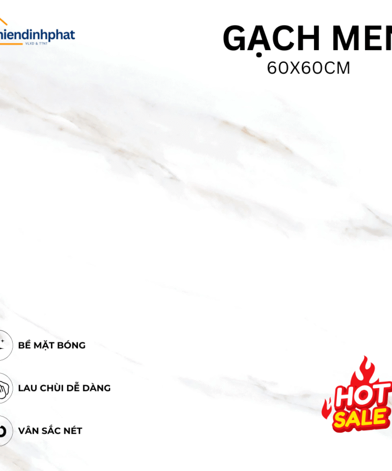 Gạch 60x60cm TDP606121 Men Siêu Bóng