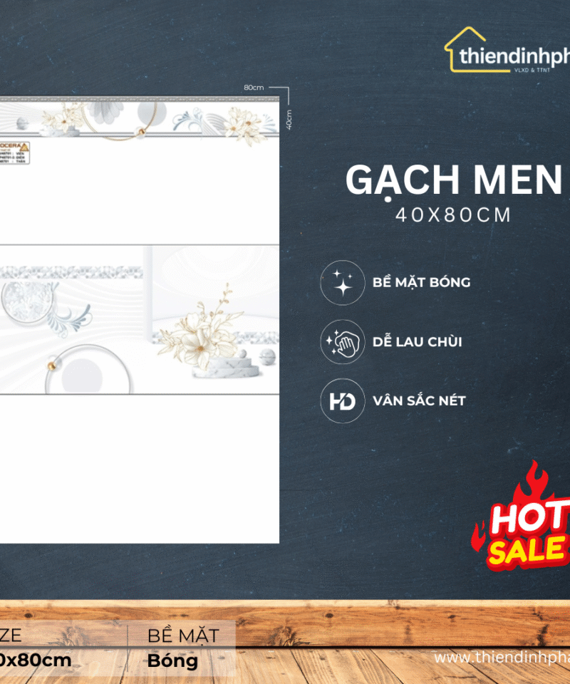 Gạch 40x80cm TDP4848701 Men Bóng Cao Cấp