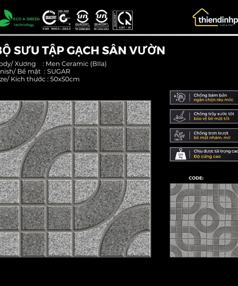 Gạch sân vườn 500x500