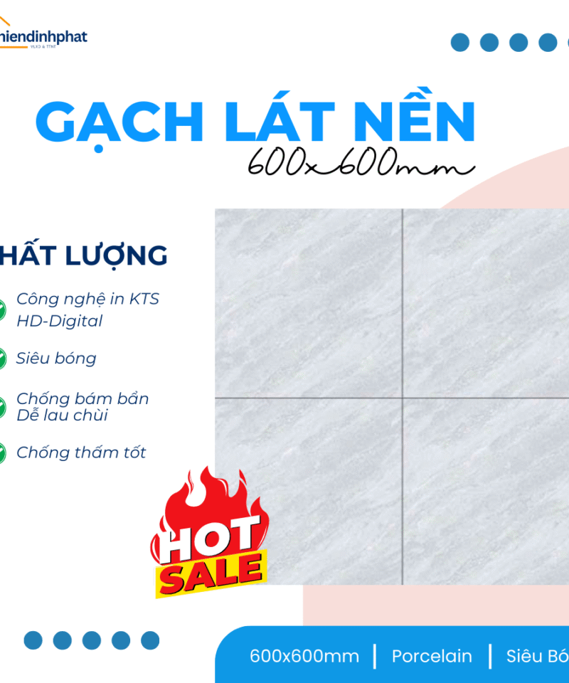 Gạch 60x60cm TDP6929 Đá Bóng Kính