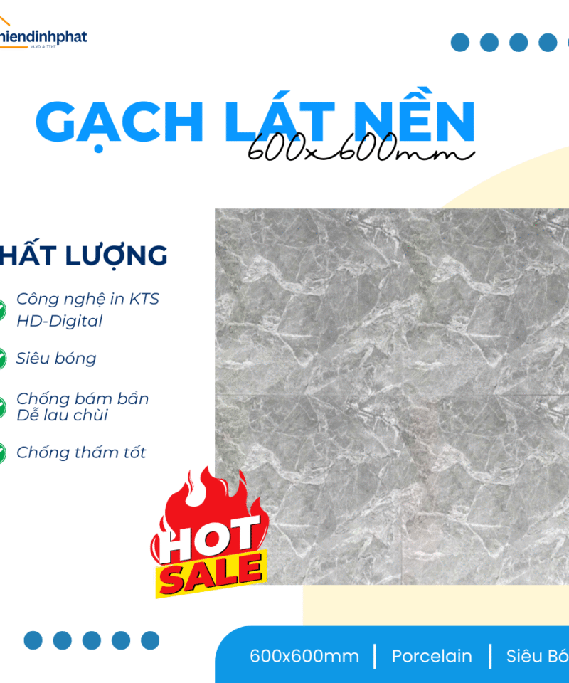 Gạch 60x60cm TDP6931 Đá Bóng Kính