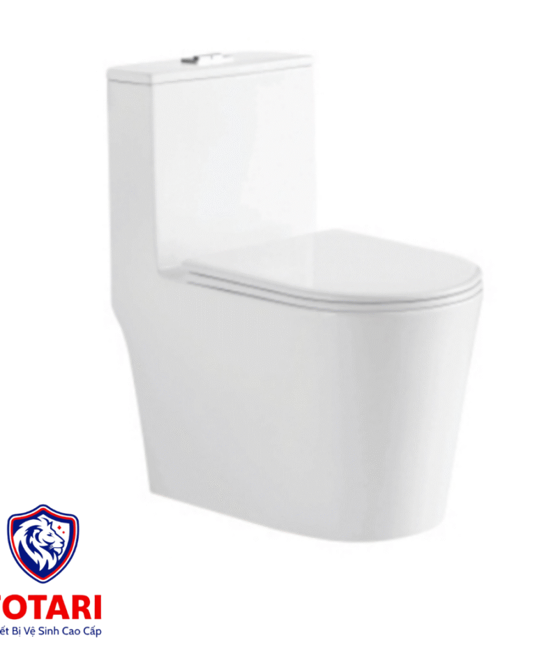 Bồn Cầu 1 Khối Fotari 1327 Nắp Êm (Tặng Vòi Xịt VX01)