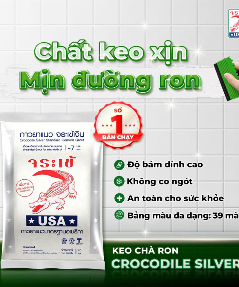 Keo chà ron Crocodile Silver (Cá Sấu Thái Lan)