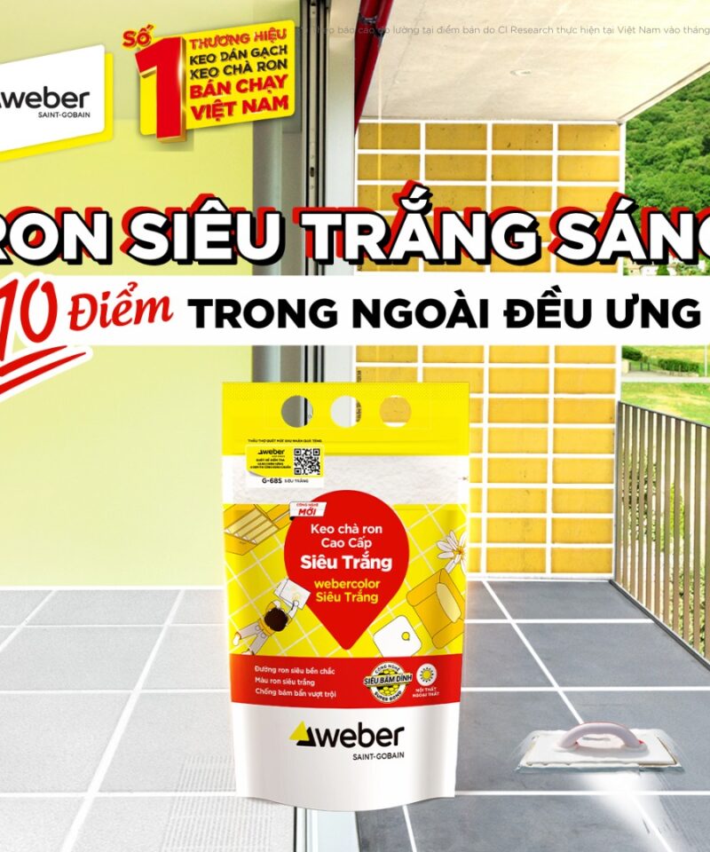 Keo chà ron cao cấp Webercolor Siêu Trắng G68S