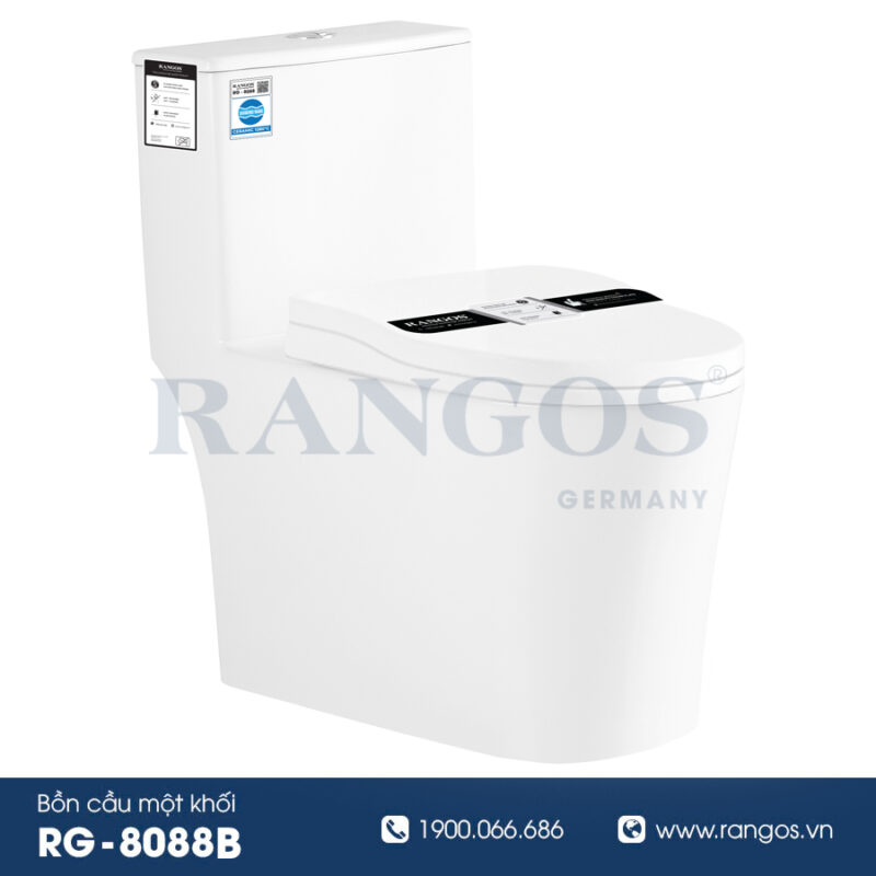 Bồn Cầu 1 Khối Rangos RG-S8801 Nắp Êm