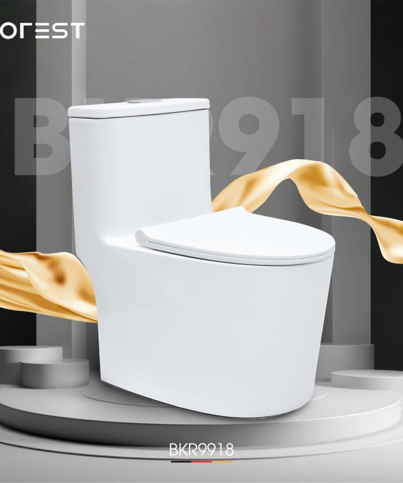 Bồn Cầu 1 Khối Korest BKR9918 Nắp Êm