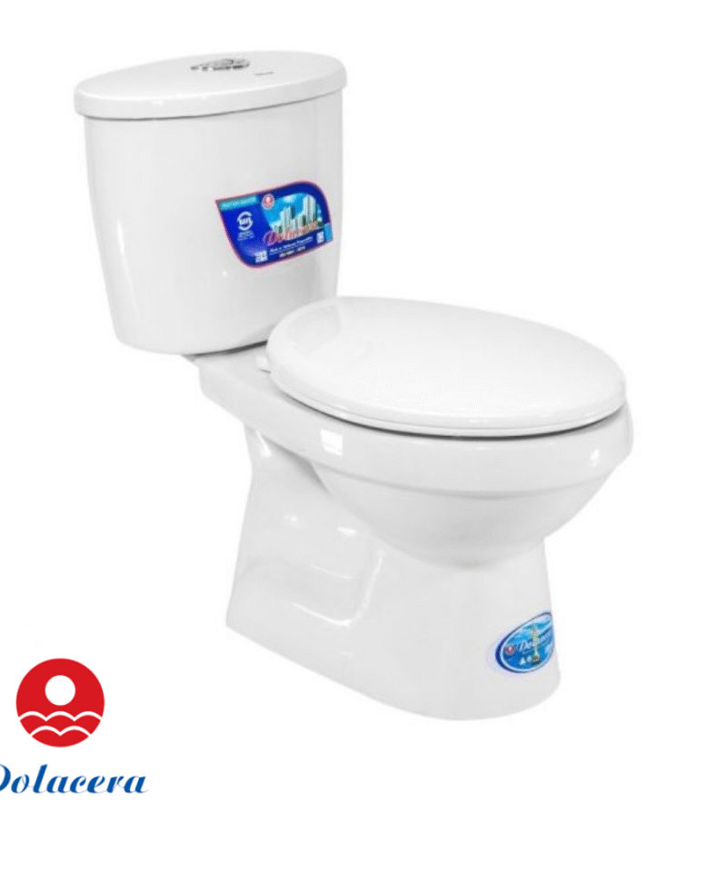 Bồn Cầu 2 Khối Dolacera Xả Nhấn (Màu Trắng)