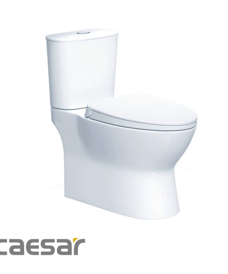 Bàn Cầu Hai Khối CAESAR CD1320 Nắp Êm