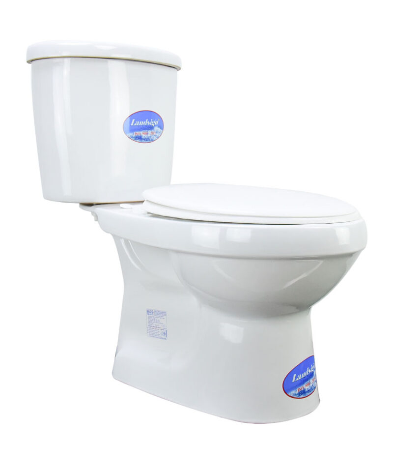 Bồn Cầu 2 Khối Landsign Nắp Đóng Thường (Màu Trắng)
