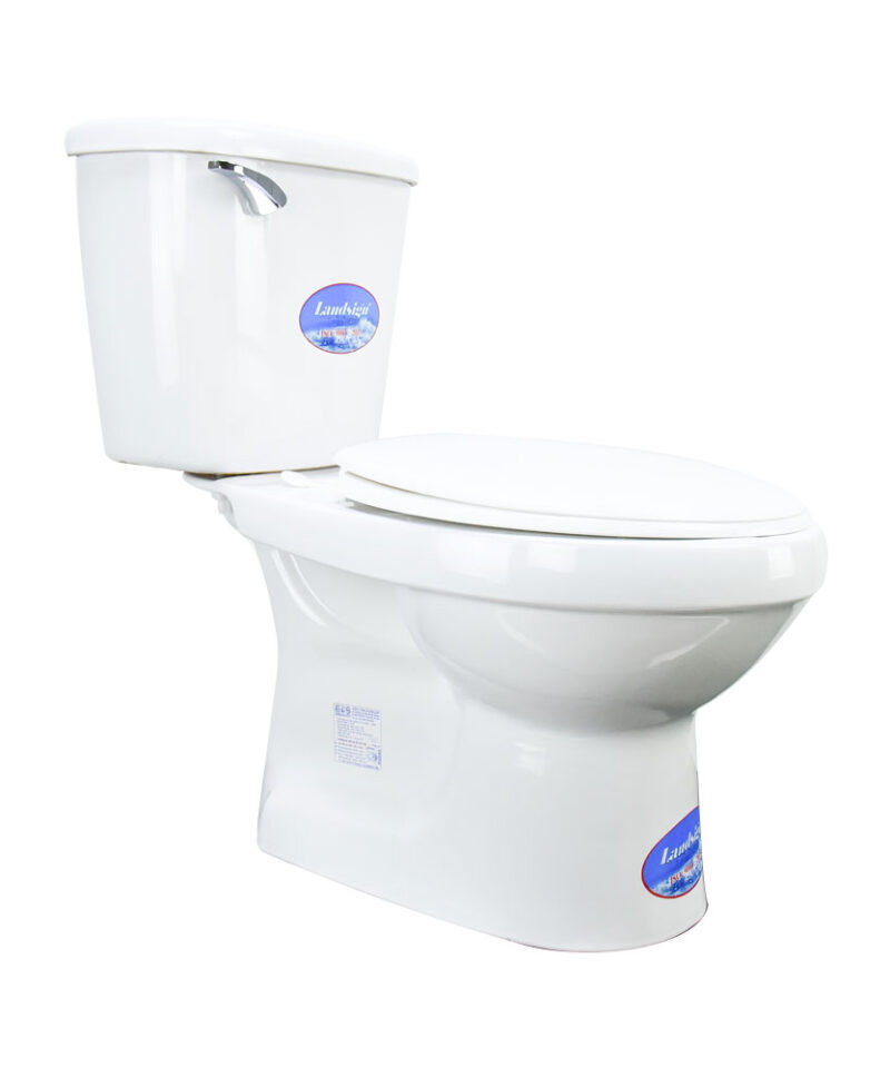 Bồn Cầu 2 Khối Landsign Xả Tay Gạt (Màu Trắng)