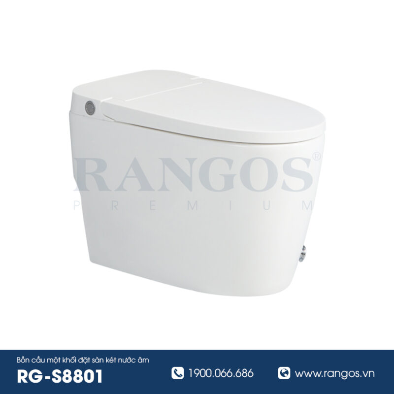 Bồn Cầu 1 Khối Rangos RG-S8801 Nắp Êm