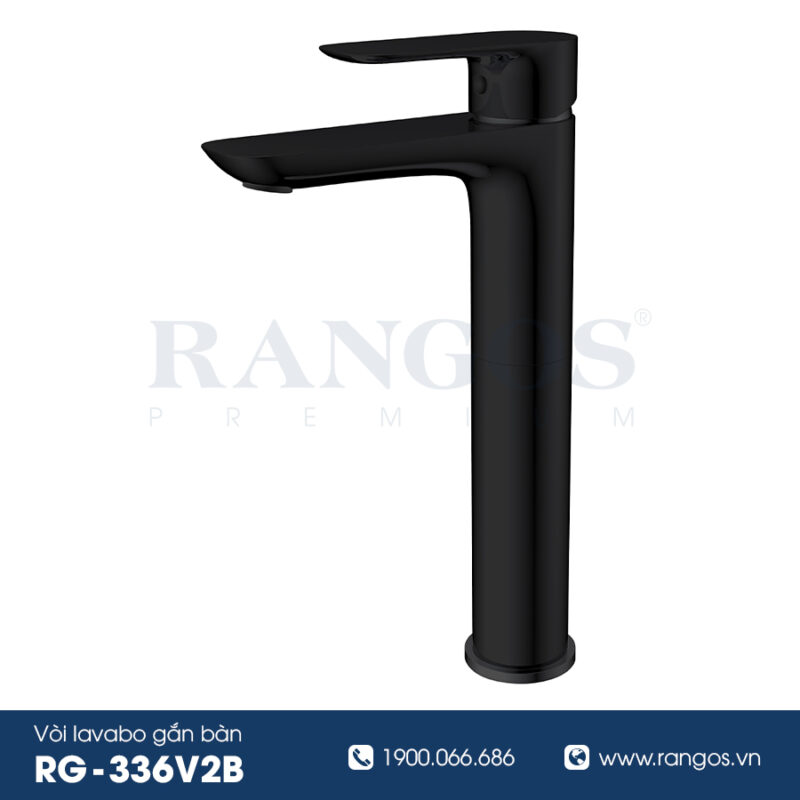 Vòi lavabo Rangos RG-336V2B nóng lạnh