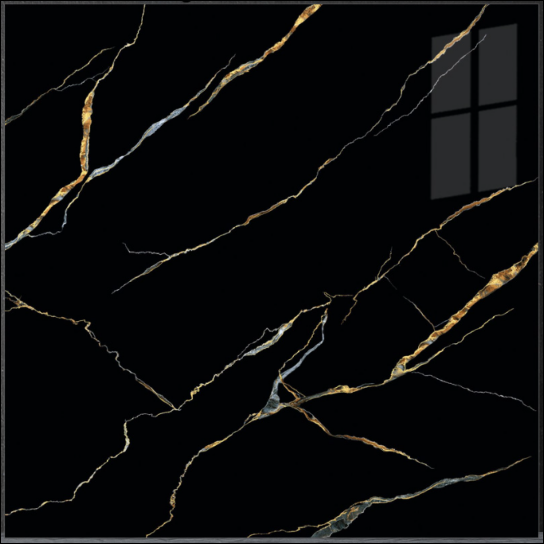 Gạch Lát Nền 60x60 MIKADO Đen Vân Cam